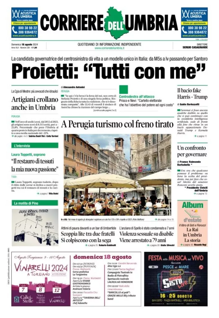 Prima-pagina-corriere umbria-del-2024-08-18